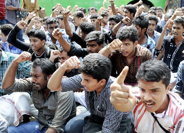 Students protesting