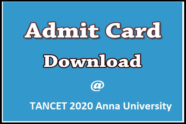 admit card TANCET 2020