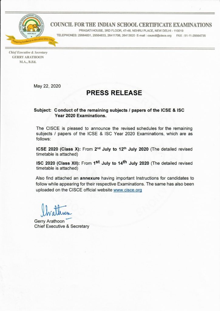 PRESS RELEASE 1