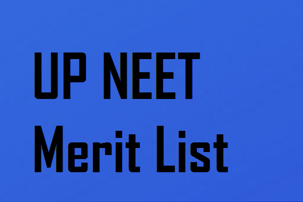 UP NEET merit list 2020