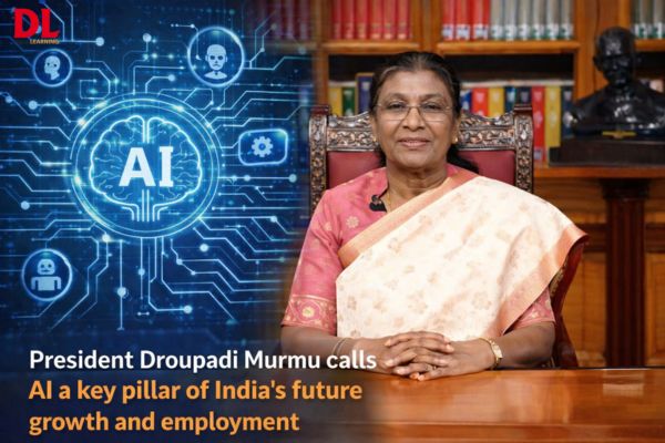 President Droupadi Murmu calls AI a key pillar of India’s future growth and employment President Droupadi Murmu