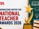 Ministry of Education invites nominations for National Teacher Awards 2026 National Teacher Awards 2026