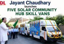 Jayant Chaudhary launches five solar community hub skill vans Solar Community Hub Skill Vans